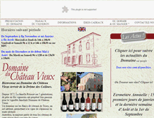 Tablet Screenshot of domainechateauvieux.fr